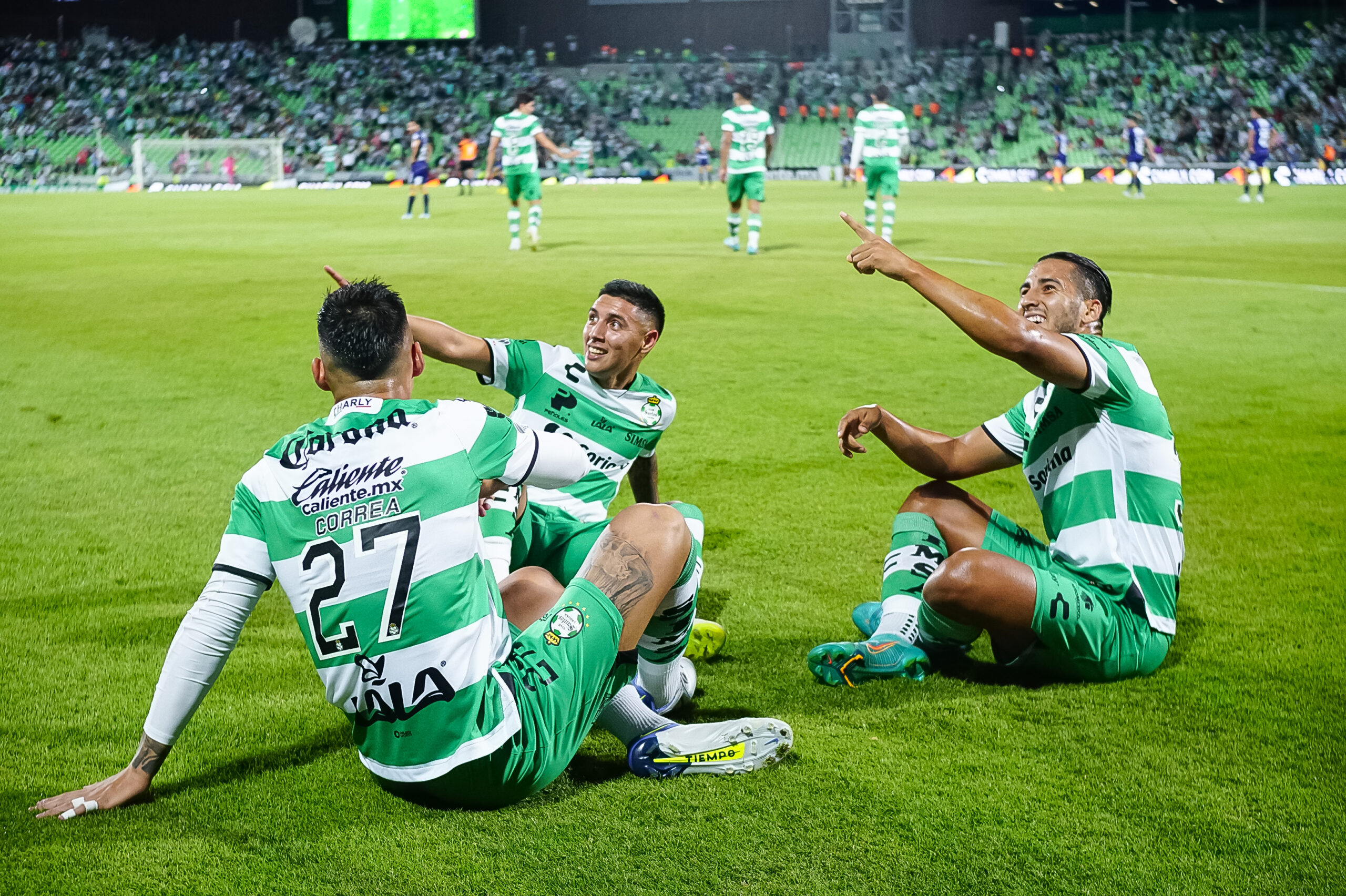 Torreón, Coahuila, 28 de agosto de 2022. , durante el partido de la jornada 11 del torneo Apertura 2022 la Liga BBVA MX, entre los Guerreros de Santos Laguna y el Atlético San Luis, celebrado en el estadio Corona. Foto: Imago7/ Erick Saavedra